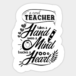 A Great Teacher Takes a Hand Sticker